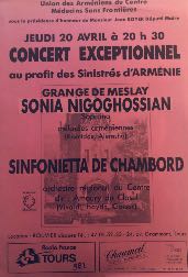 Affiche du concert caritatif